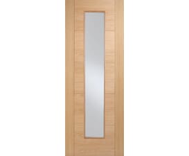 686x1981x44mm (27") Vancouver Oak Long Light Glazed Fire Door