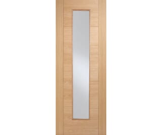 Vancouver Oak Long Light Glazed Fire Door