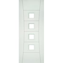 Pamplona White Primed Glazed Door Image