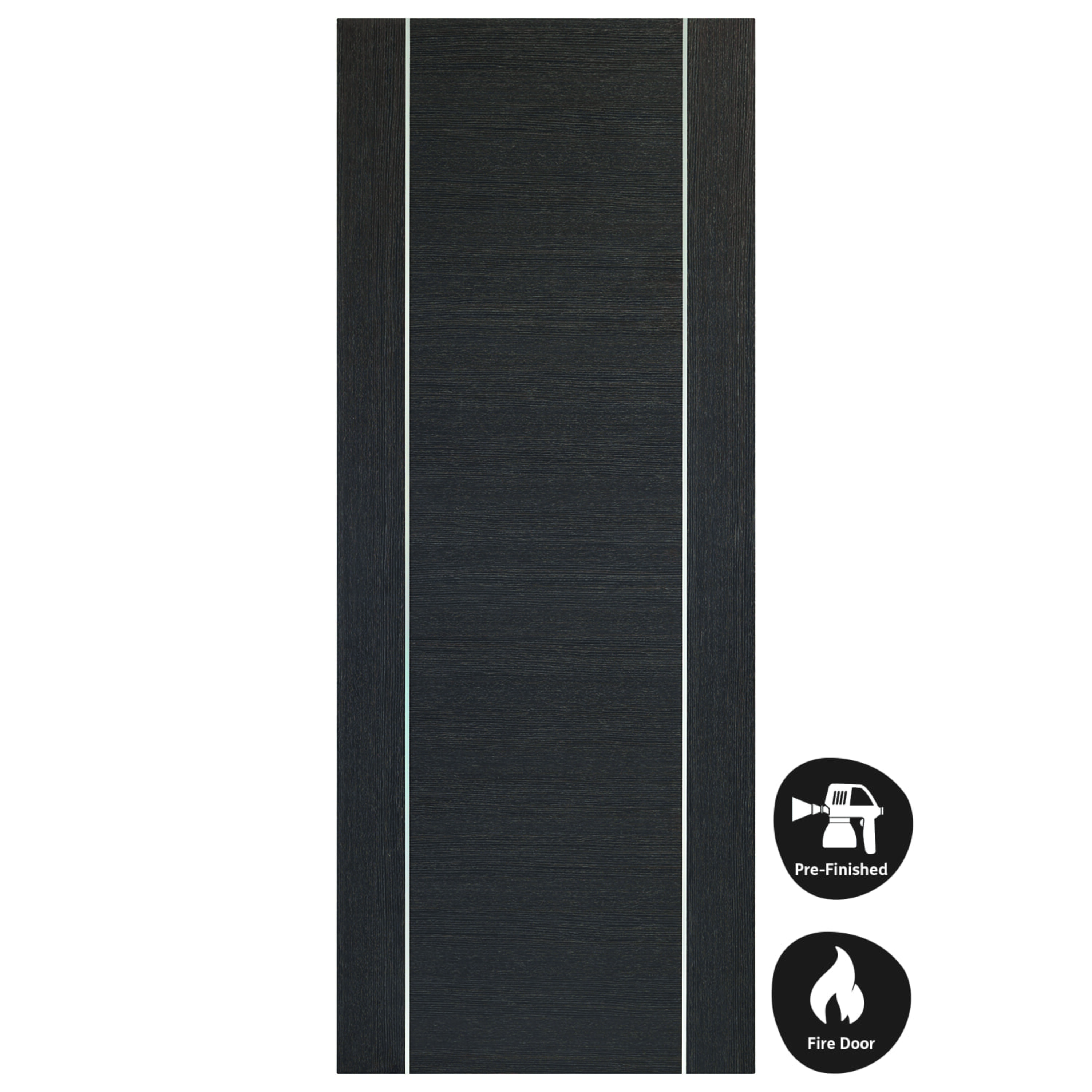 Forli Dark Grey - Prefinished Fire Door