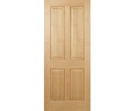 Regency 4 Panel Oak - Prefinished Fire Door