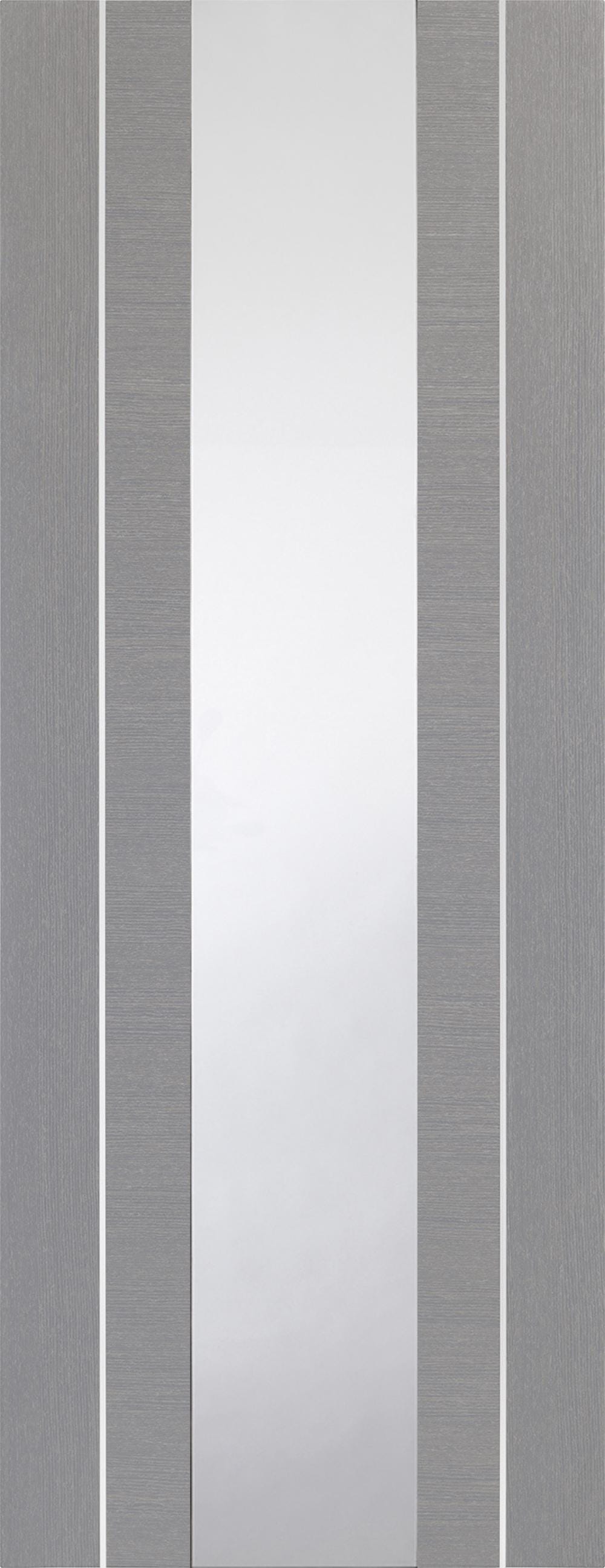 Forli Light Grey - Clear Prefinished Internal Doors