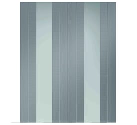 Forli Light Grey Pair - Clear Glass Prefinished Internal Doors