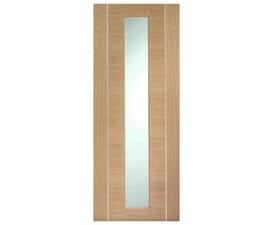 Forli Oak - Prefinished (Alum Inlay) Clear Glass Internal Doors
