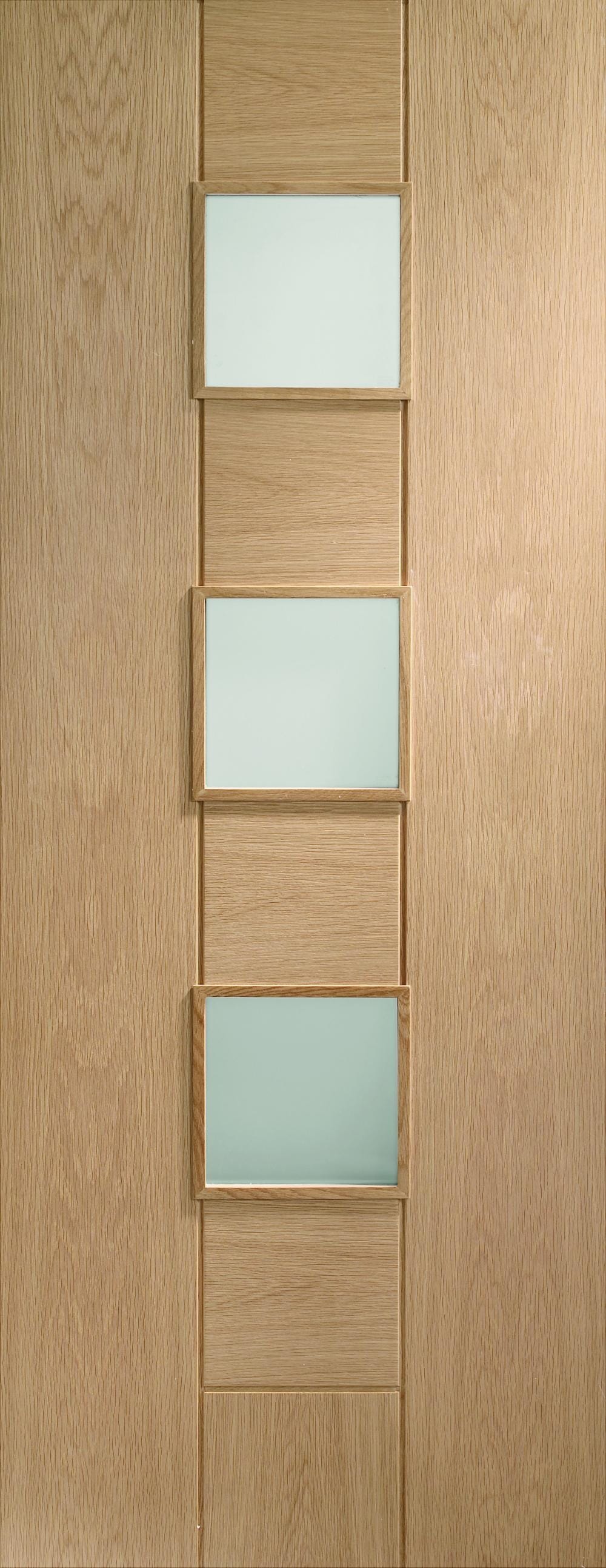 Messina Oak - Prefinished Clear Glass Internal Doors