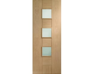 Messina Oak - Prefinished Clear Glass Internal Doors