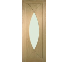Pesaro Oak - Prefinished Clear Glass Internal Doors