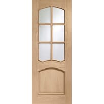Riviera Oak Glazed Door Rm2s - Xl - Prefinished Image