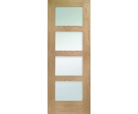 Oak Shaker 4 light - Prefinished Clear Internal Doors