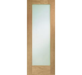 Pattern 10 Oak - Prefinished Clear Glass Internal Doors