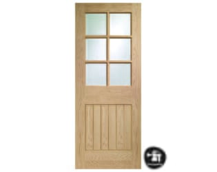 Suffolk Oak - Prefinished Clear Glass Internal Doors
