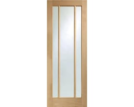 Worcester Oak Prefinished Clear Glass Internal Doors