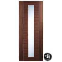 Forli Walnut Glazed Door - Prefinished Image