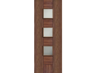 Messina Walnut Glazed Door - Prefinished Image