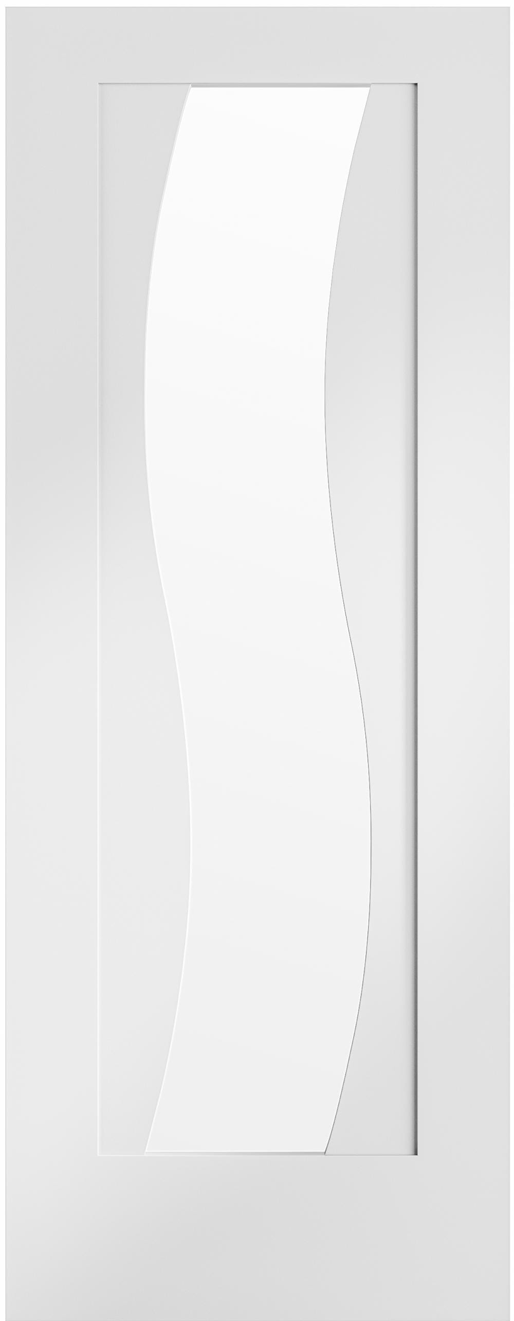 Florence White - Clear Glass Prefinished Internal Doors