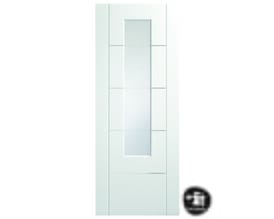 Portici White - Clear Etched Glass Prefinished Internal Doors