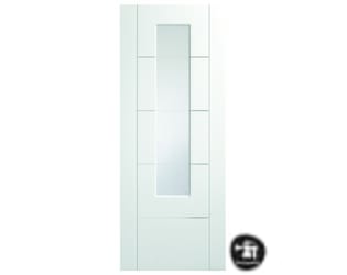 Portici White - Clear Etched Glass Prefinished Internal Doors