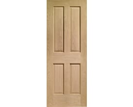 Victorian 4 Panel Oak - Pre-Finished Fire Door
