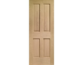 Victorian 4 Panel Oak - Prefinished Fire Door