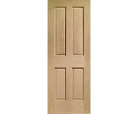 711x1981x35mm (28") Victorian 4 Panel Oak - Prefinished Door