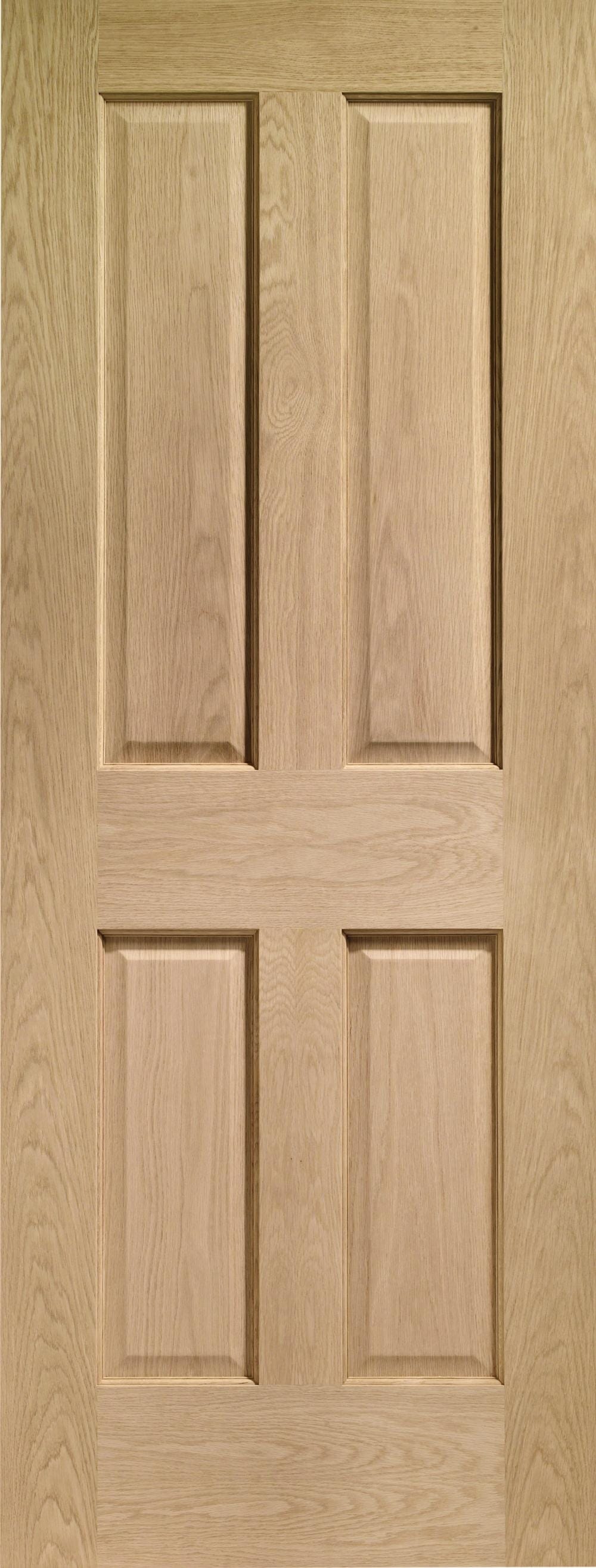 2040 x 826 x 40mm Victorian 4 Panel Oak - Prefinished Internal Door