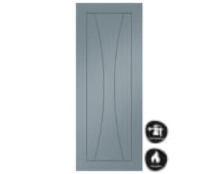 Verona Light Grey - Prefinished Fire Door
