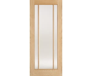 Lincoln Oak 3 Light - Clear Glass Prefinished Internal Doors