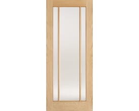 Lincoln Oak 3 Light - Clear Glass Prefinished Internal Doors by LPD