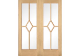 1067x1981x40mm (42") Reims Oak Glazed Pairs Door