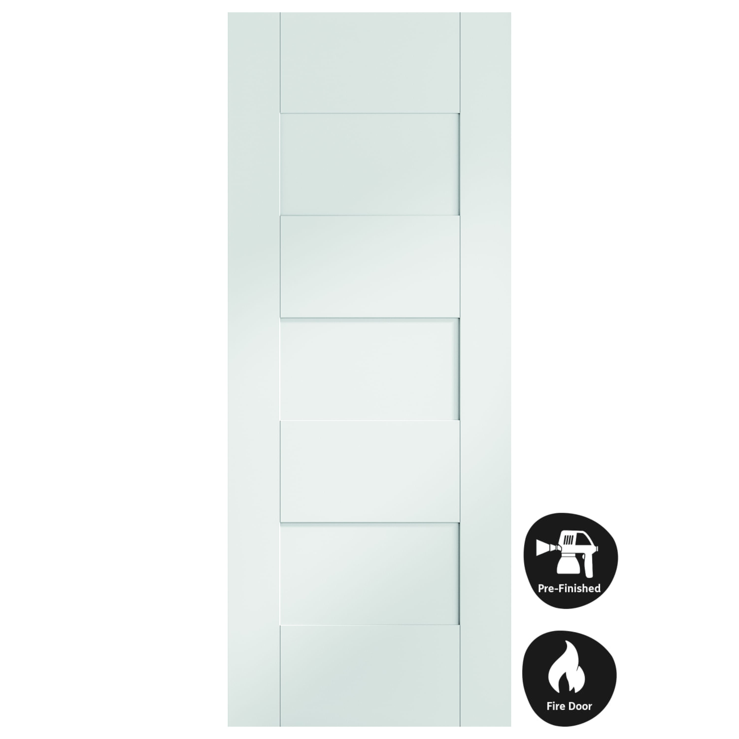 Perugia White - Prefinished Fire Door