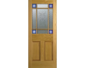 Downham Oak - Decorative Glass Internal Doors