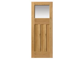 1981mm x 762mm x 35mm (30") Rustic Oak DX Glazed - Prefinished Door