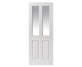 1981mm x 762mm x 44mm (30") FD30 White Grain Canterbury 2 Light Door