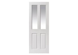 1981mm x 762mm x 44mm (30") FD30 White Smooth Canterbury 2 Light Door