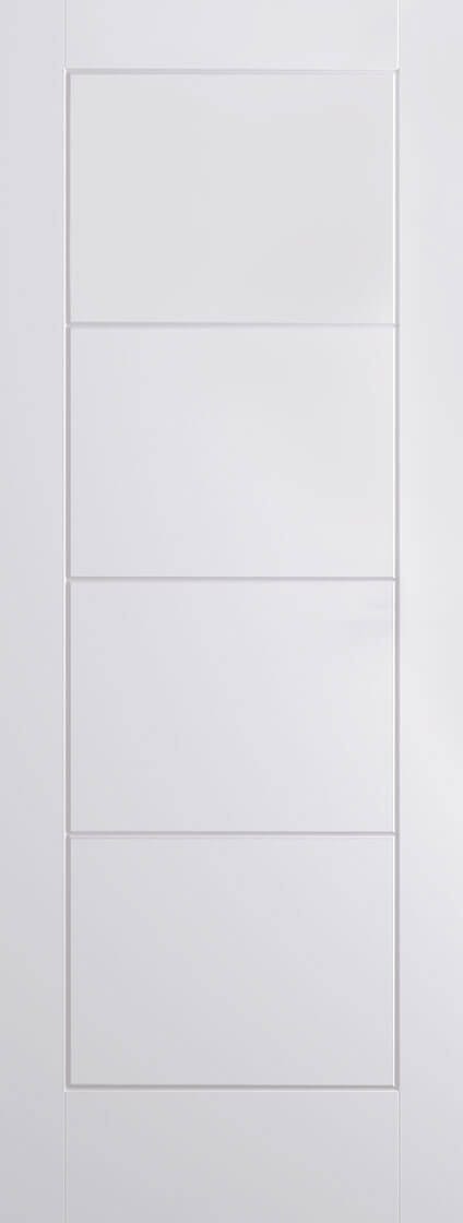 926x2040x44mm Ladder Smooth White Primed Moulded Fire Door