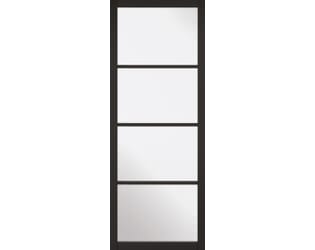 Soho Black - Clear Glass Internal Doors