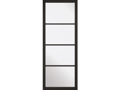 Soho Black - Clear Glass Internal Doors Image