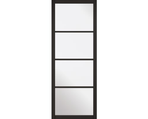 Soho Black - Clear Glass Internal Doors