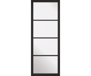 Soho Black - Clear Glass Internal Doors