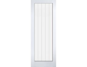 Textured Vertical 1L White Internal Doors
