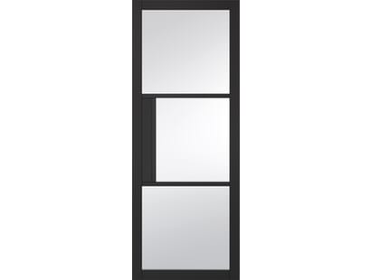 Tribeca Clear Glazed Black Internal Doors Image
