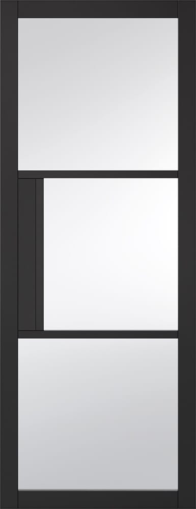 1981 x 762 x 35mm (30") Tribeca Clear Glazed Black  Internal Door