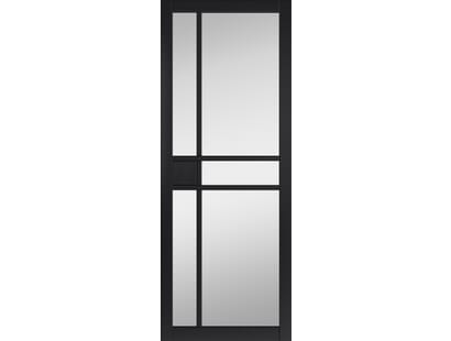 City Black Clear Glazed Internal Doors Image
