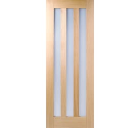 Utah Oak 3L - Clear Glass Prefinished Internal Doors