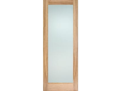 Oak Shaker 1 Light - Frosted Internal Doors Image