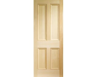 Edwardian 4 Panel Vertical Grain Clear Pine Internal Doors