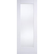 White Pattern 10 Clear Glazed Fire Door Image