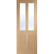 Victorian Oak Shaker Frosted Glazed Door Image