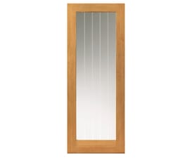 2040mm x 726mm x 40mm  Oak Thames Glazed - Prefinished Door