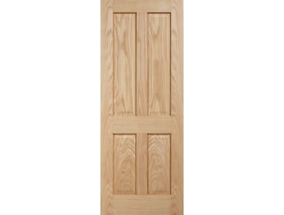 Traditional Victorian Oak 4 Panel - Prefinished Internal Doors Image